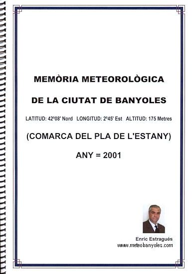 Resum meteorològic de Banyoles 2001