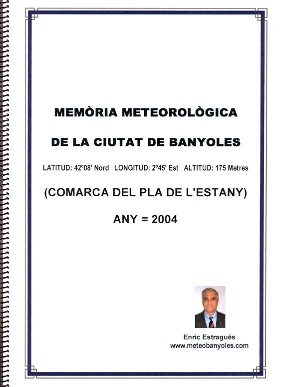 Resum meteorològic de Banyoles 2004